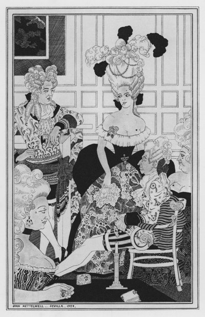 Illustration pour The Way of the World par William Congreve (lithographie) - John Kettelwell
