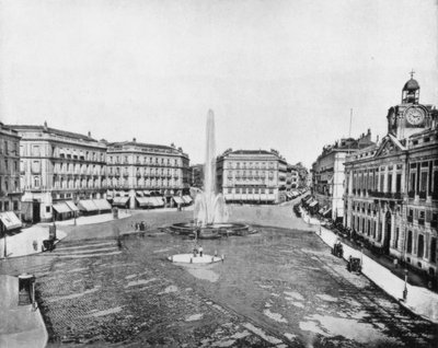 Puerta Del Sol, Madrid, Espagne, fin du 19e siècle - John L. Stoddard