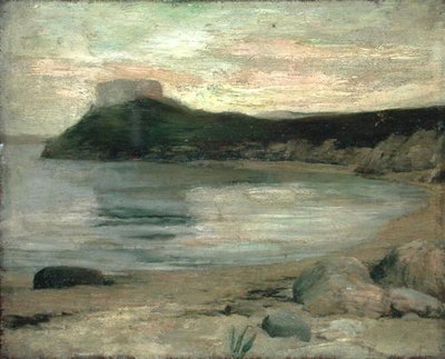 Étude de la lumière du soir, Fort Dumpling, port de Newport - John La Farge or Lafarge