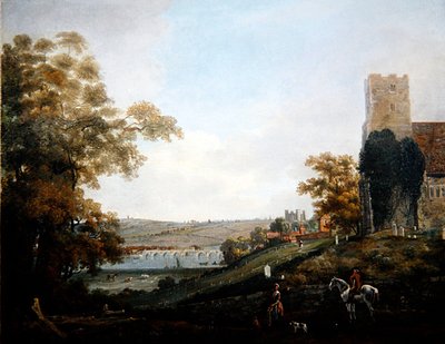Rochester depuis les rives de la Medway - John Laporte