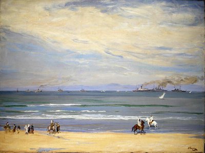 Canonnières françaises, baie de Tanger - John Lavery
