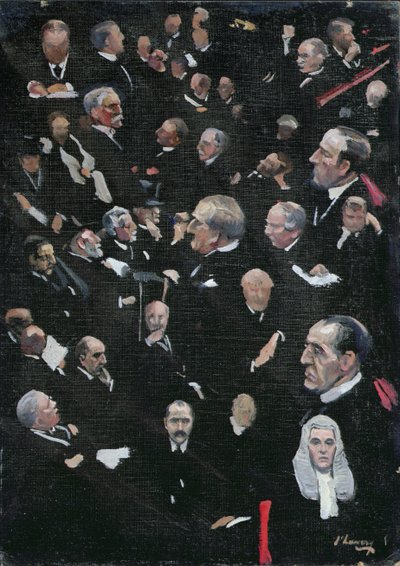 Études à la Chambre des Lords, le vicomte Morley proposant l