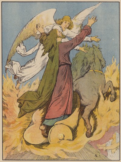 Élie est emporté dans le char de feu - John Lawson