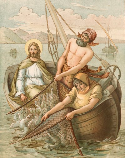 Jésus pêchant - John Lawson
