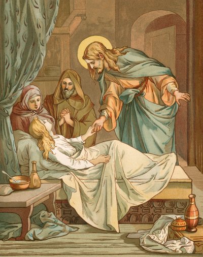 Jésus ressuscitant la fille de Jaïre - John Lawson