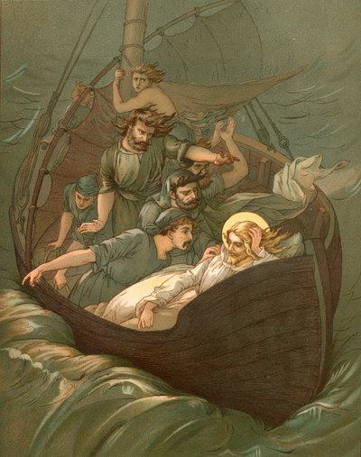 Jésus dormant pendant la tempête - John Lawson