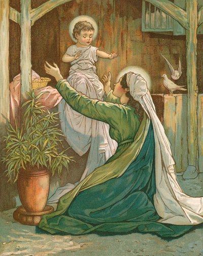 Marie jouant avec Jésus - John Lawson