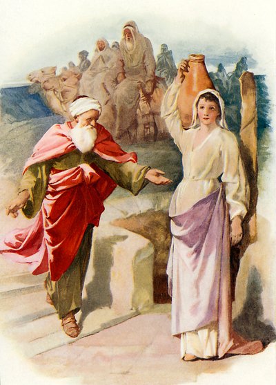 Rébecca et Éliézer au puits - John Lawson