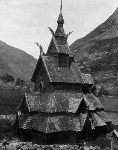 Église en bois de Borgund en Norvège (12e siècle) - John Lawson Stoddard