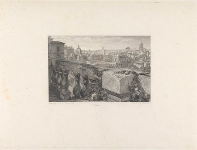 Rome, depuis les jardins Farnese - John Le Keux