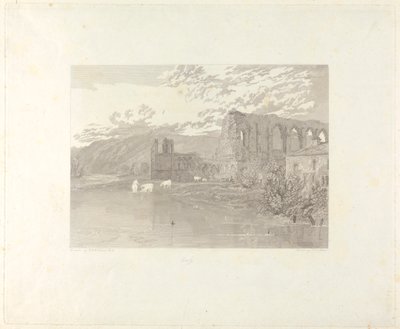 Abbaye de Sainte-Agathe, Easby - John Le Keux