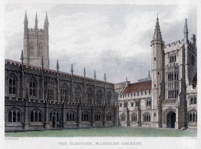 Le cloître, Magdalen College, Université d