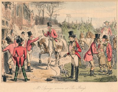 M. Sponge arrive chez Sir Arry - John Leech, Hablot Knight Browne