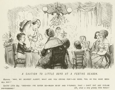 Un avertissement aux petits garçons en période festive - John Leech