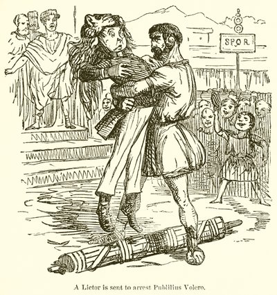 Un licteur est envoyé pour arrêter Publilius Volero - John Leech