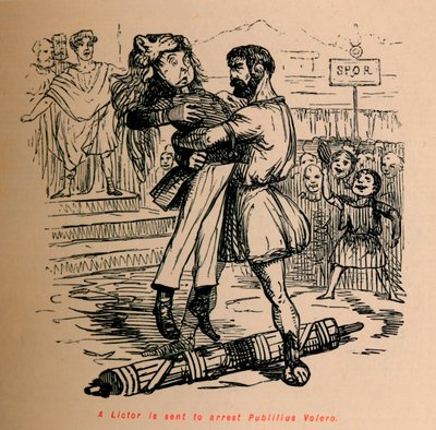 Un licteur est envoyé pour arrêter Publilius Volero, 1852 - John Leech