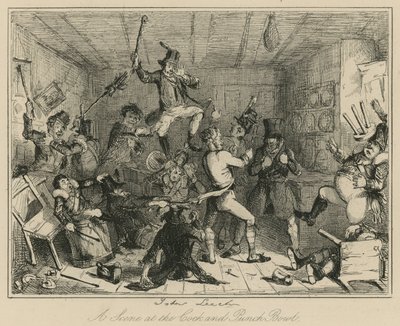 Une scène au Cock and Punch Bowl - John Leech