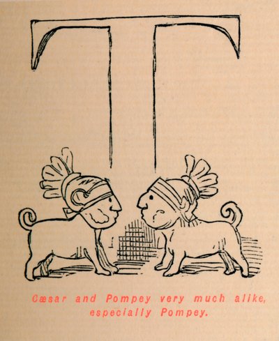 César et Pompée très semblables surtout Pompée, 1852 - John Leech