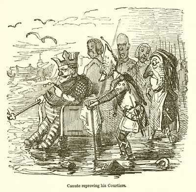 Canute réprimandant ses courtisans - John Leech