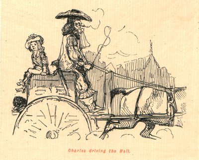 Charles conduisant le Mall - John Leech