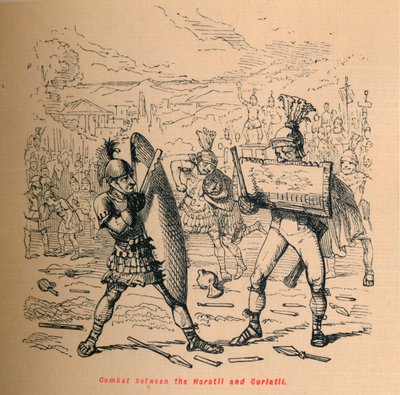 Combat entre les Horaces et les Curiaces, 1852 - John Leech
