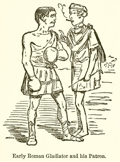 Gladiateur romain ancien et son patron - John Leech