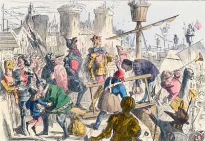 Embarquement du Roi Henri V à Southampton - John Leech