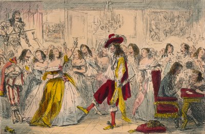Soirée - Époque de Charles II, 1850 - John Leech