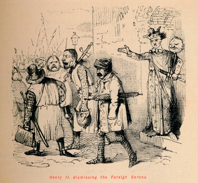 Henri II renvoyant les barons étrangers, c1860 - John Leech
