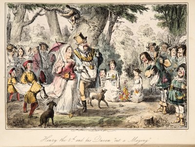 Henri VIII et sa reine en promenade, de The Comic History of England, pub. 1864 - John Leech