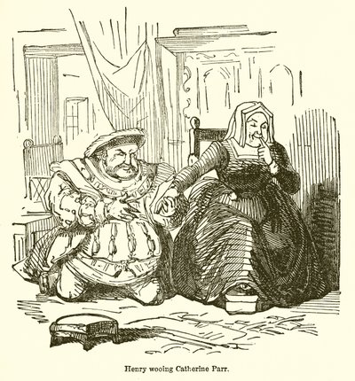 Henri courtisant Catherine Parr - John Leech