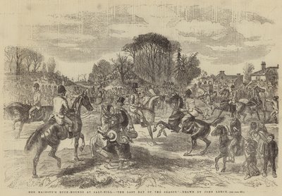 Les Buck-Hounds de Sa Majesté à Salt-Hill, Le Dernier Jour de la Saison - John Leech
