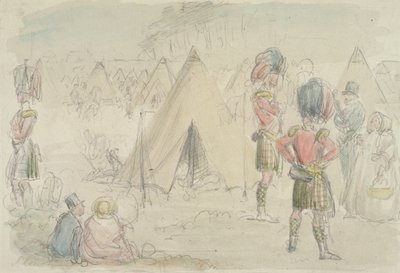 Régiment des Highlands en camp - John Leech