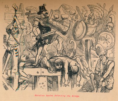 Horatius Cocles défendant le pont, 1852 - John Leech