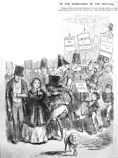 À quoi aurait pu ressembler la procession chartiste, 1848 - John Leech