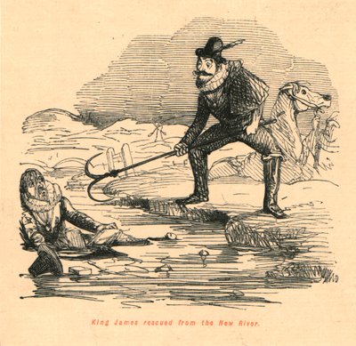 Le roi Jacques sauvé de la New River, 1897 - John Leech