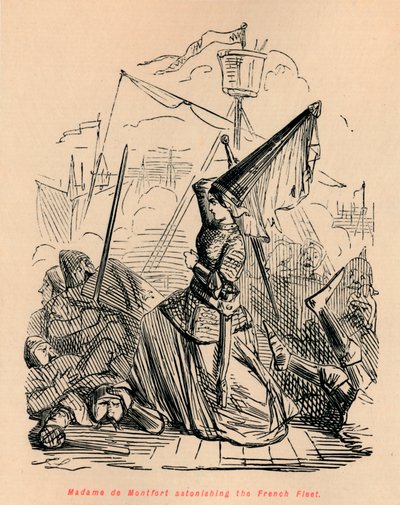 Madame de Montfort étonnant la flotte française, vers 1860 - John Leech