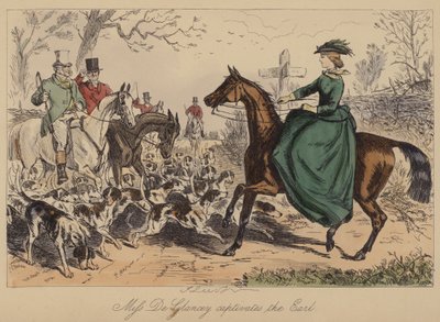 Mlle De Glancey captive le comte - John Leech