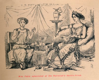 Mlle Fabia étonnée par le double coup de poing du Patricien, 1852 - John Leech