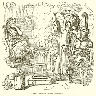 Mucius Scaevola devant Porsenna - John Leech
