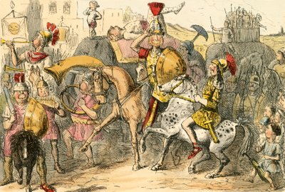Pyrrhus arrive en Italie avec sa troupe - John Leech
