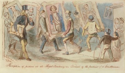 Réception des tableaux à la Royal Academy - Arrivée du Portrait d