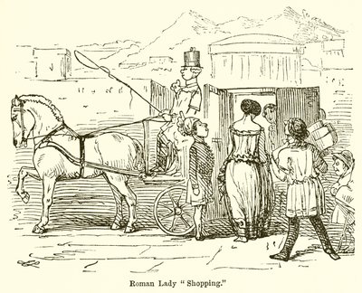 Dame romaine faisant des courses - John Leech