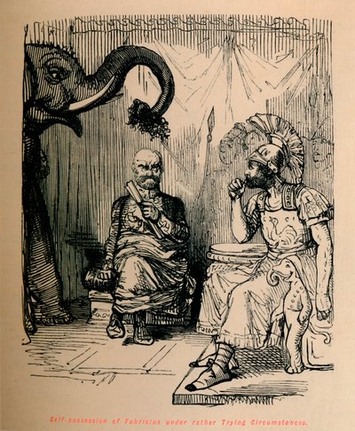 Sang-froid de Fabricius dans des circonstances plutôt difficiles, 1852 - John Leech