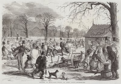 Patinage à Hyde-Park - John Leech