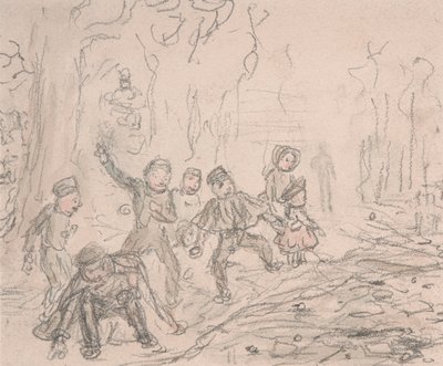 Bataille de boules de neige - John Leech