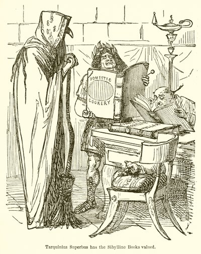 Tarquinius Superbus fait évaluer les Livres Sibyllins - John Leech