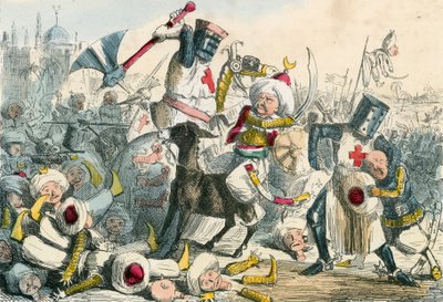 Combat terrible entre Richard Cœur de Lion et Saladin - John Leech