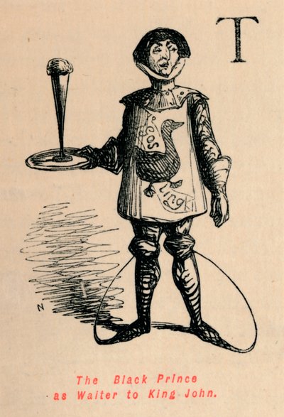 Le Prince Noir comme serveur du Roi Jean, c1860 - John Leech