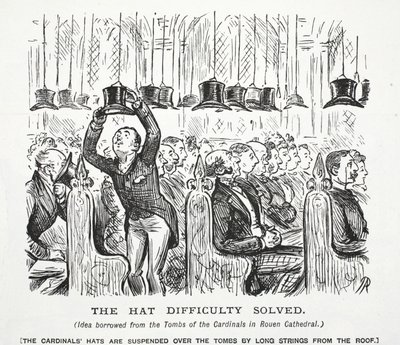 La difficulté du chapeau résolue - John Leech